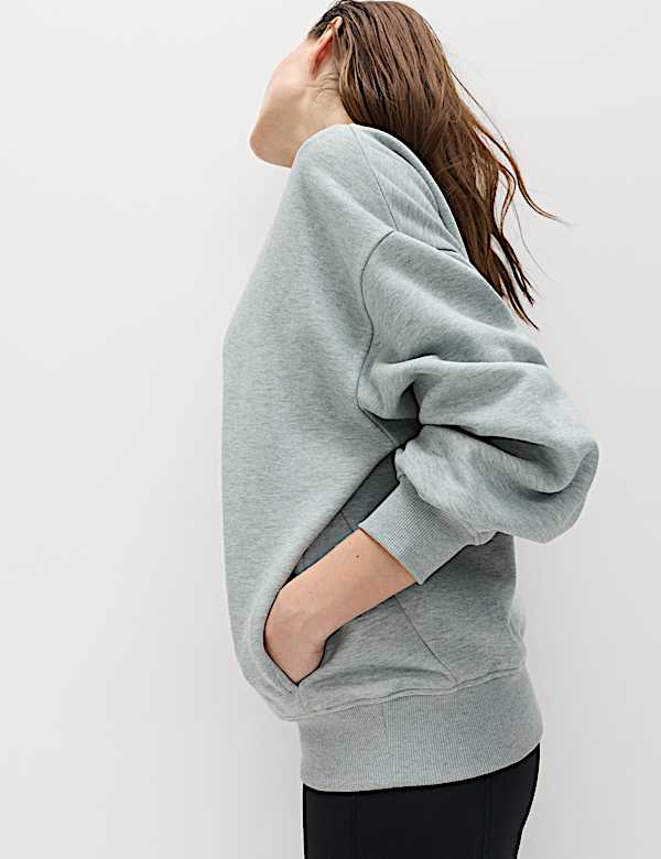 Sweat-shirt coupe extra-large en coton - CH