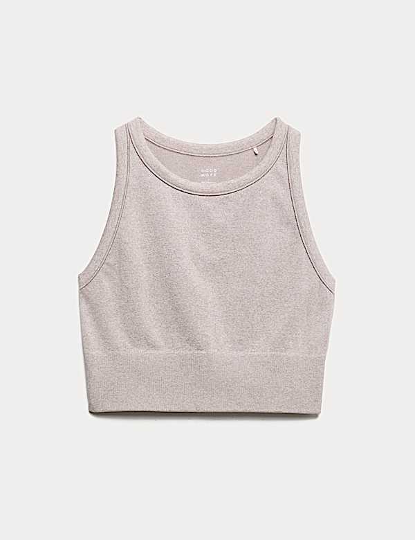 Atasan Model Crop Pas Badan Tanpa Jahitan Leher Bundar - ID