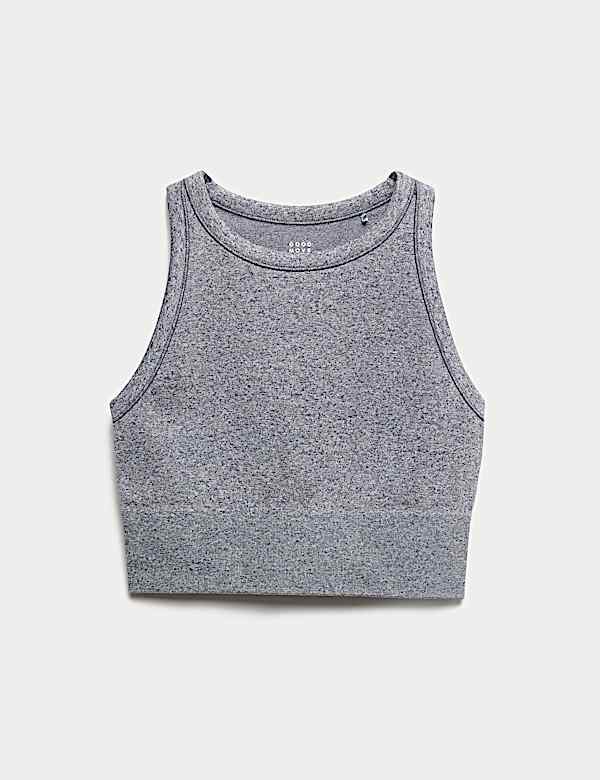 Round Neck Seamless Fitted Crop Top - MV