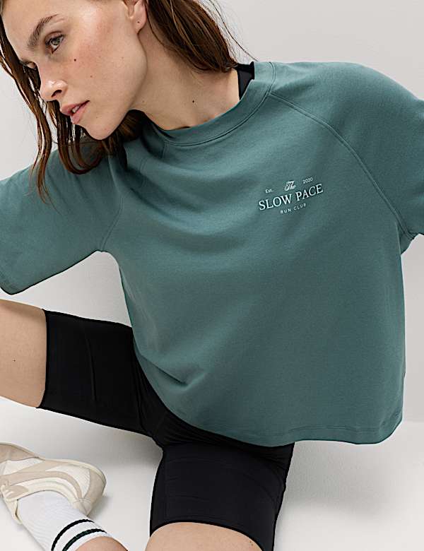 T-shirt boxy en coton graphique - CH