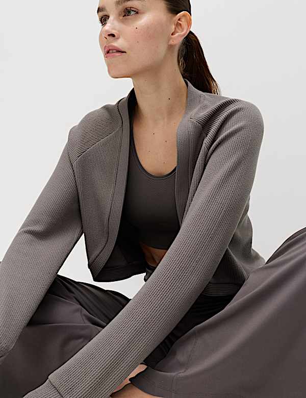 Brushed Ribbed Relaxed Shrug - JE