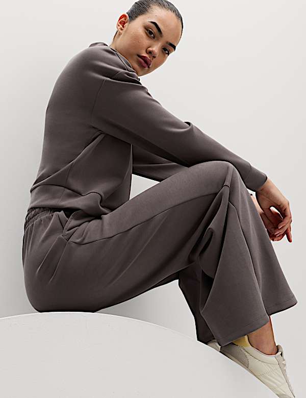 Sand Wash High Waisted Wide Leg Joggers - BE