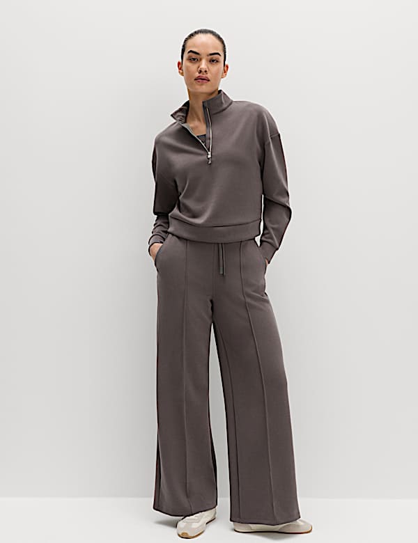 Sand Wash High Waisted Wide Leg Joggers - BE