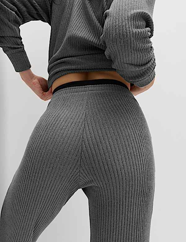 Brushed Ribbed Straight Leg Joggers - IL