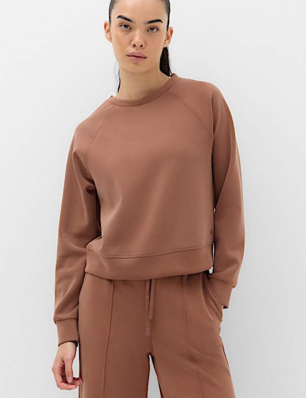 Modal Blend Sandwash Cropped Sweatshirt - NZ
