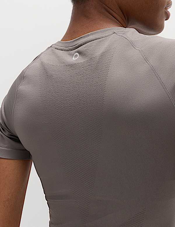 Top ajust&eacute; sans coutures &agrave; col rond - CA