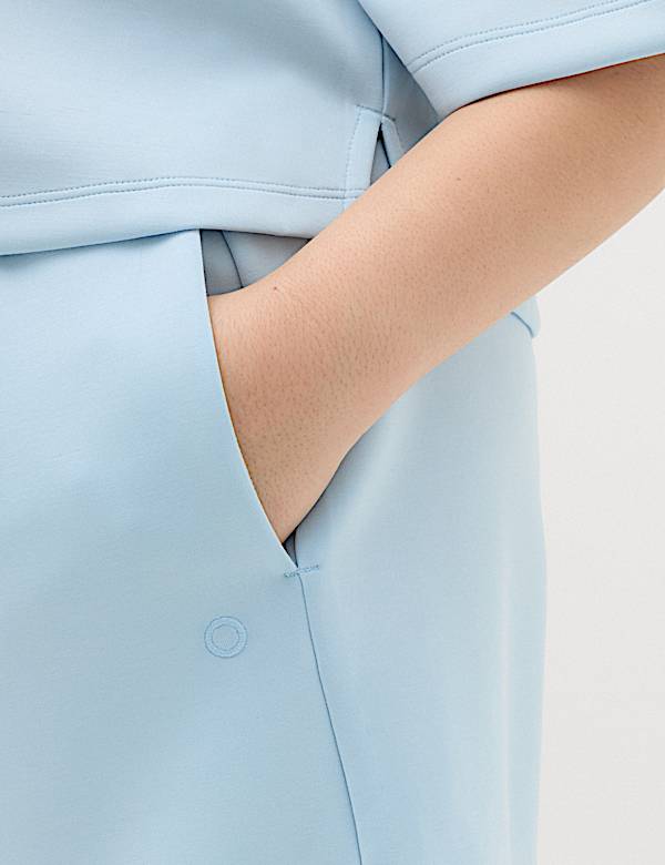 Modal Blend Sand Wash Relaxed High Waisted Shorts - BG