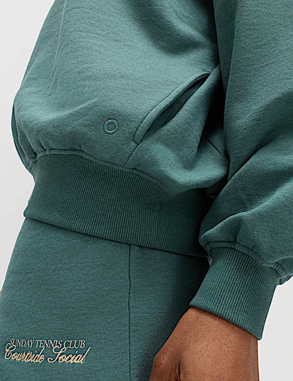 Cotton Rich Embroidered Oversized Sweatshirt - VN