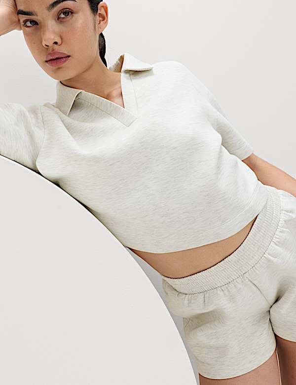 Scuba Boxy Crop Polo Top - NL