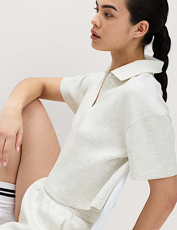 Scuba Boxy Crop Polo Top - NL