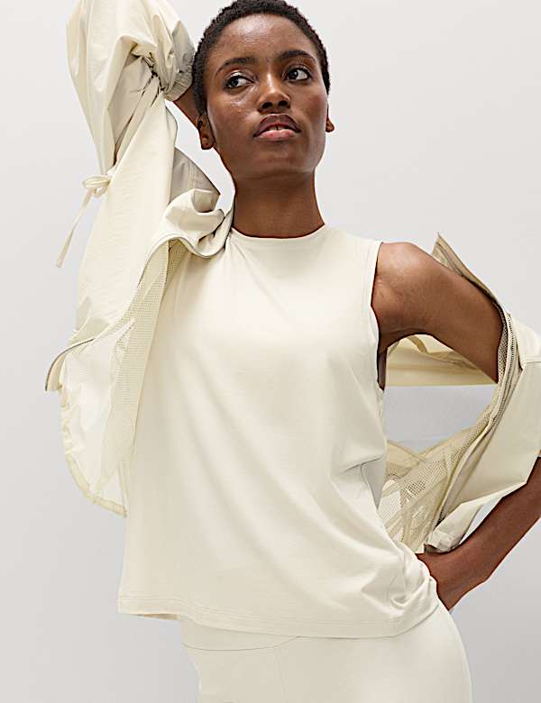 Essential Round Neck Boxy Vest Top - GR