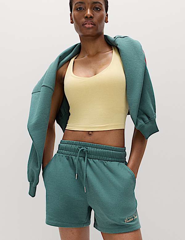 Short Femme Marks & Spencer – Vert – Coton Mélangé – Taille 22 Reg – Boyfriend