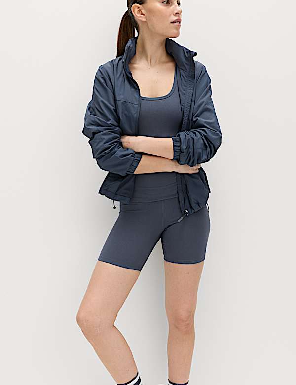 Modal Rich Ribbed High Waisted Shorts - GR