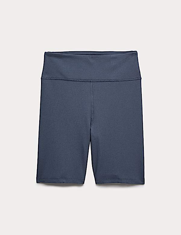 Modal Rich Ribbed High Waisted Shorts - GR