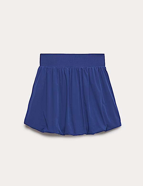 Skort met hoge taille en gebolde boord - BE