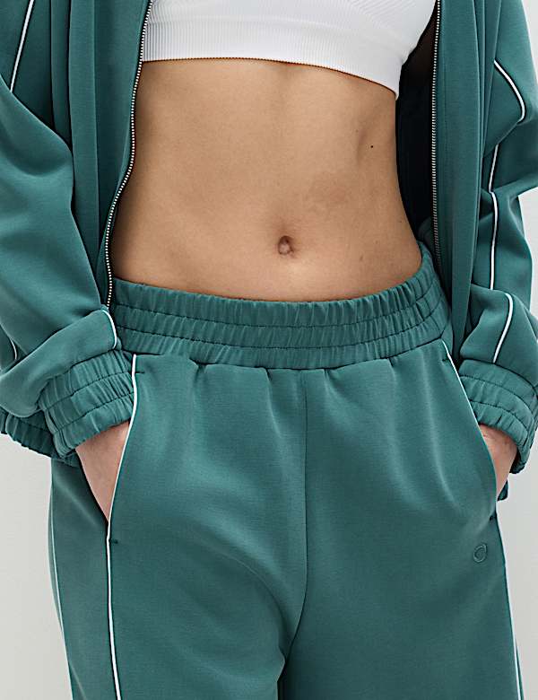 Modal Blend High Waisted Wide Leg Trousers - PT