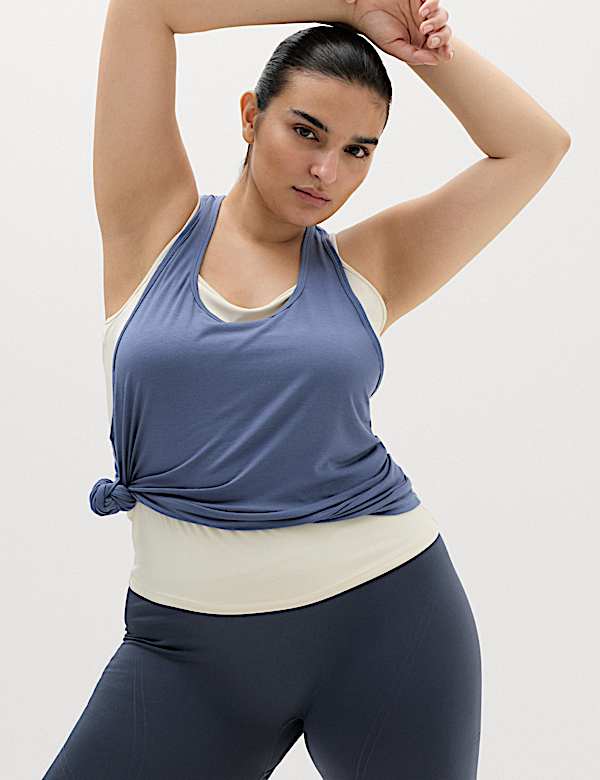 Modal Rich Lightweight 2-in-1 Double Layer Vest Top - EE
