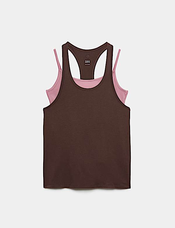 Modal Rich Lightweight 2-in-1 Double Layer Vest Top - CZ