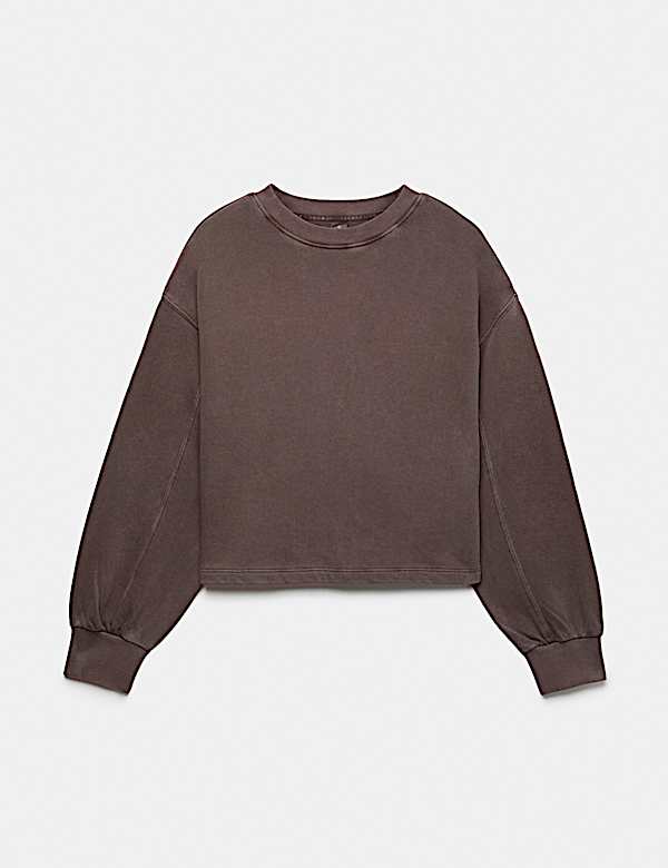 Cotton Rich Garment Dye Boxy Sweatshirt - LT