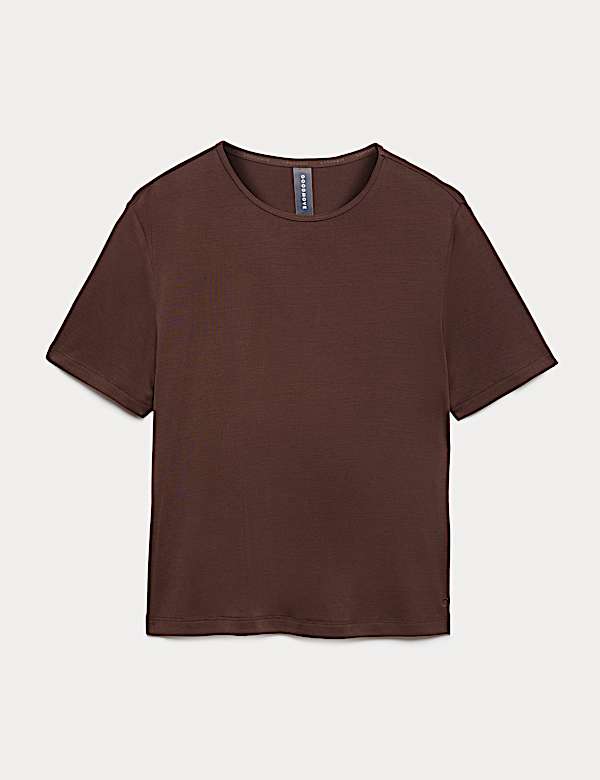 Modal Rich Round Neck Boxy T-shirt - AT