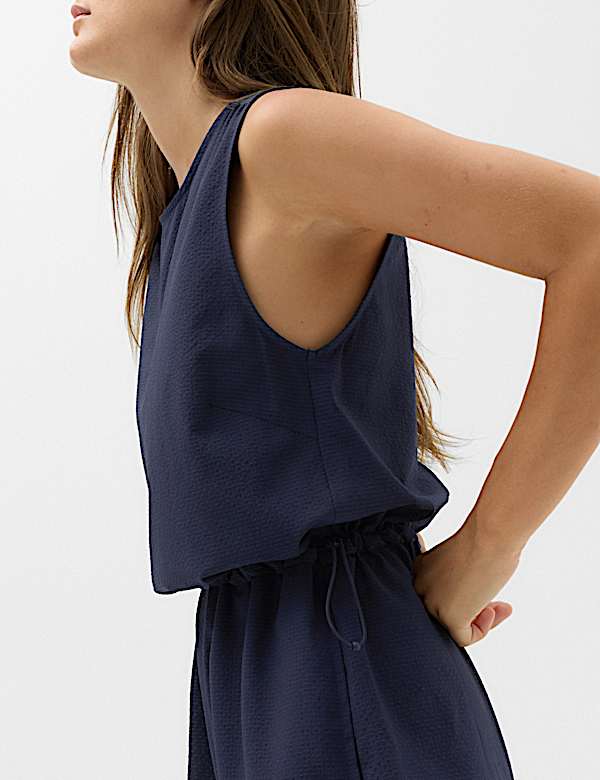 Seersucker Relaxed Playsuit - IL