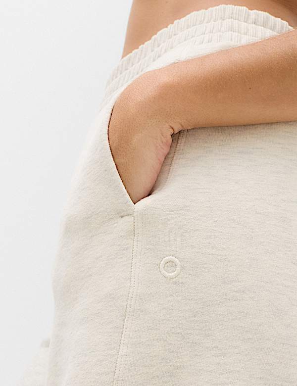 Cotton Rich High Waisted Wide Leg Joggers - SI