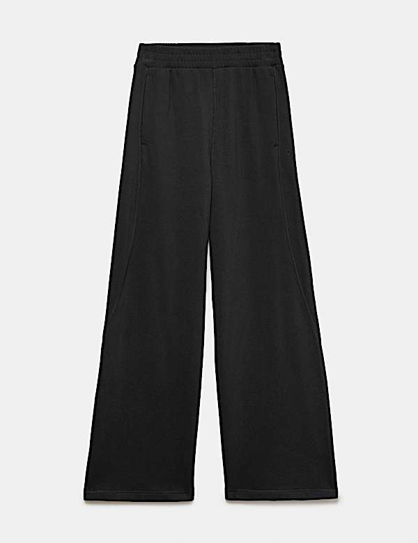 Pantalon de jogging taille haute coupe large en coton - CA