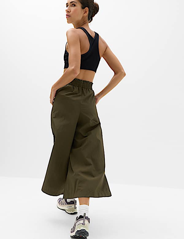 Woven Lightweight Wide Leg Culottes - FI