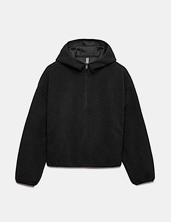 Borg Half Zip Hooded Fleece Jacket - CA