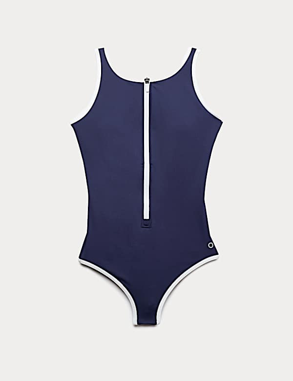 Tummy Control Padded Zip Up Swimsuit - JO