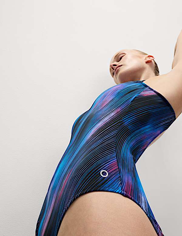 Tummy Control Printed Cut Out Swimsuit - TW