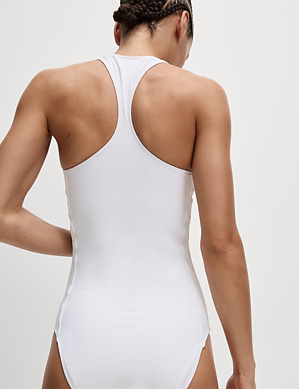 Usztywniany kostium kąpielowy korygujący brzuch z suwakiem - PL