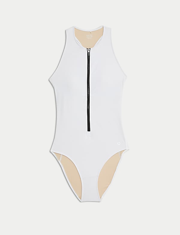 Usztywniany kostium kąpielowy korygujący brzuch z suwakiem - PL