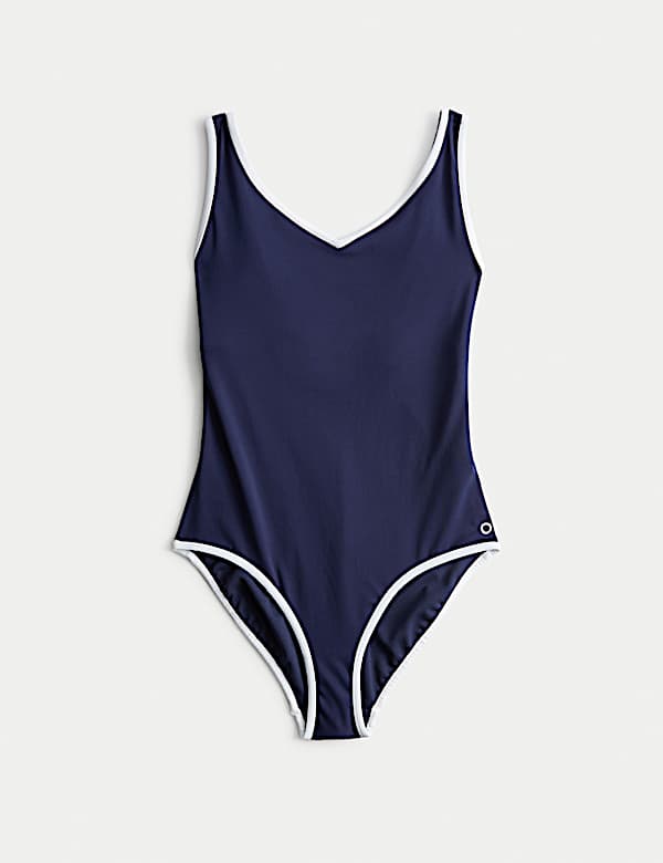 Tummy Control Padded V-Neck Swimsuit - NO