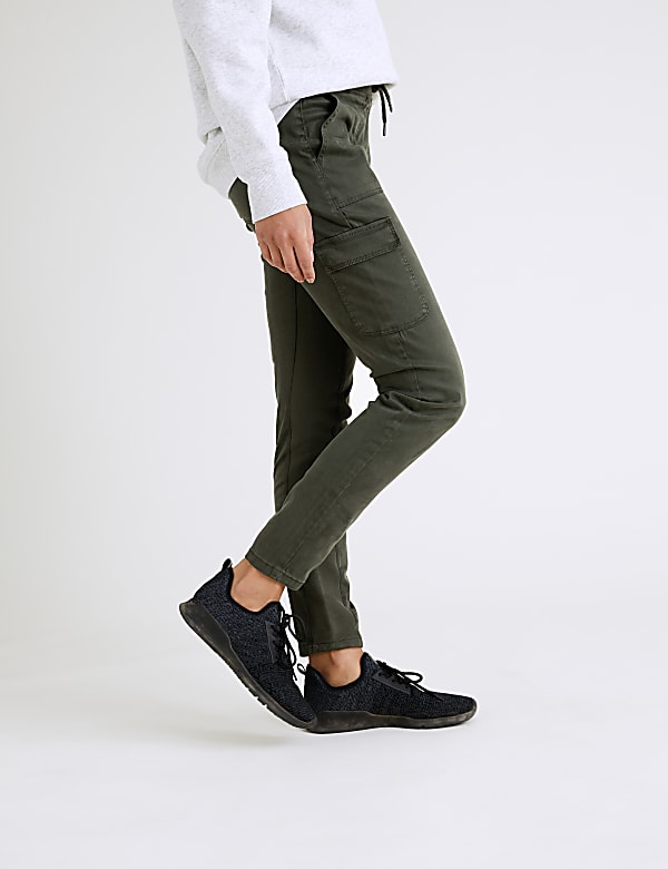 Cotton Rich Skinny Ankle Grazer Trousers