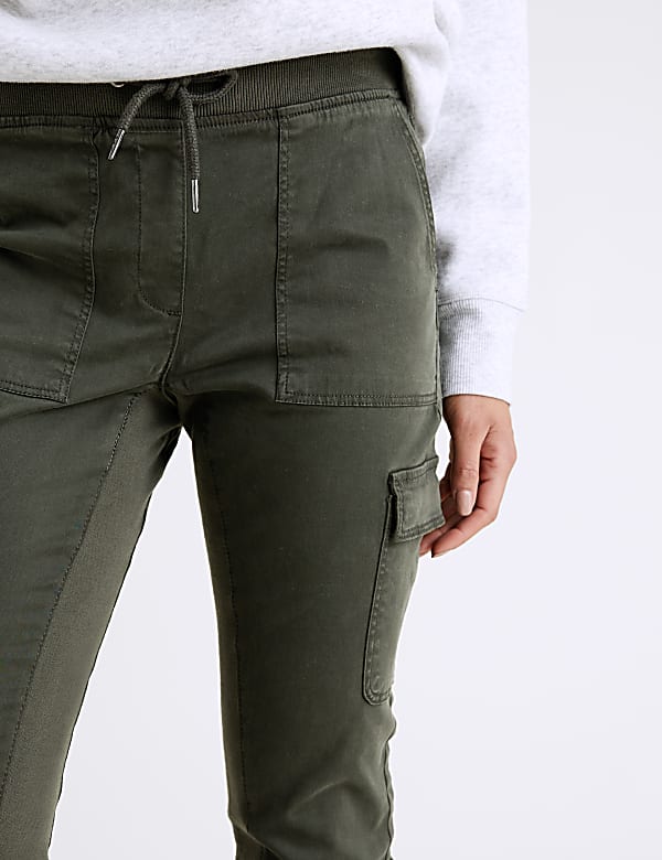 Cotton Rich Skinny Ankle Grazer Trousers