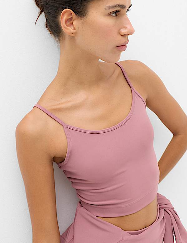 Essential korte top met wijde, ronde hals - BE