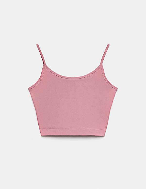 Essential korte top met wijde, ronde hals - BE