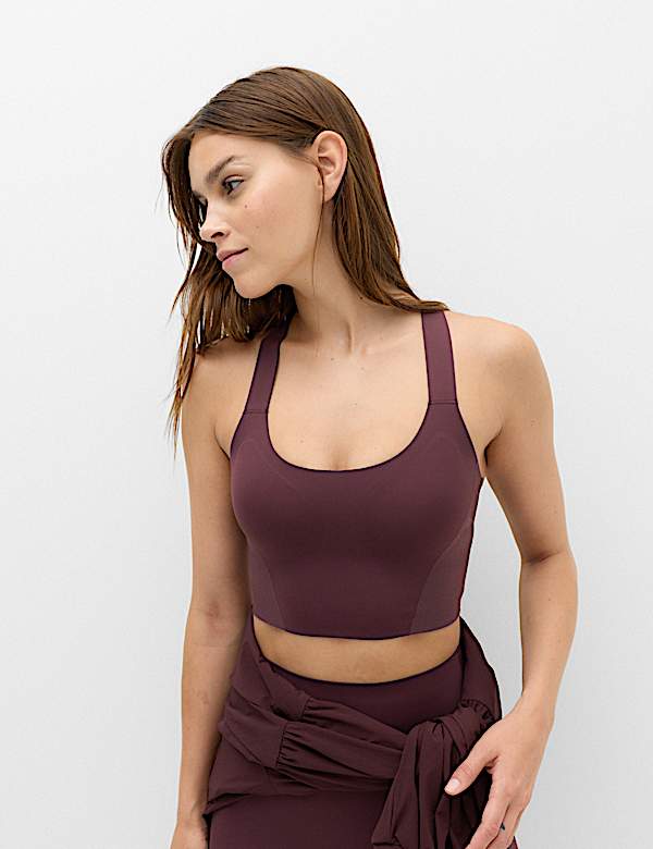 Shimmer Scoop Neck Racer Back Bra Vest - CA