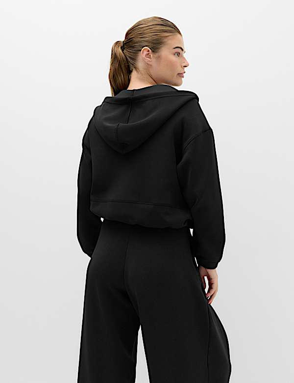 Cropped Bubble Hem Hoodie with Modal - UA