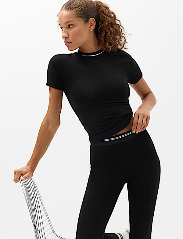 Cotton Rich Crew Neck Fitted T-Shirt - CY