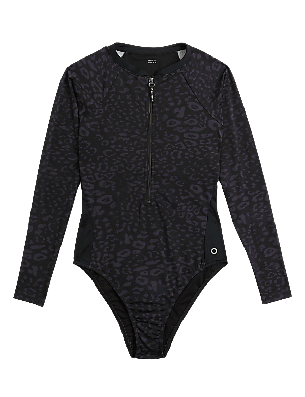 Zip Up Long Sleeve Swimsuit