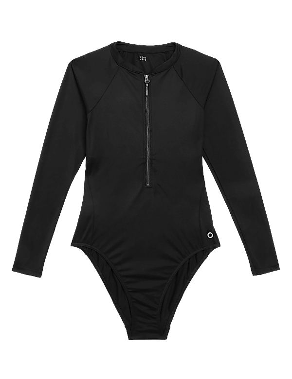 Zip Up Long Sleeve Swimsuit