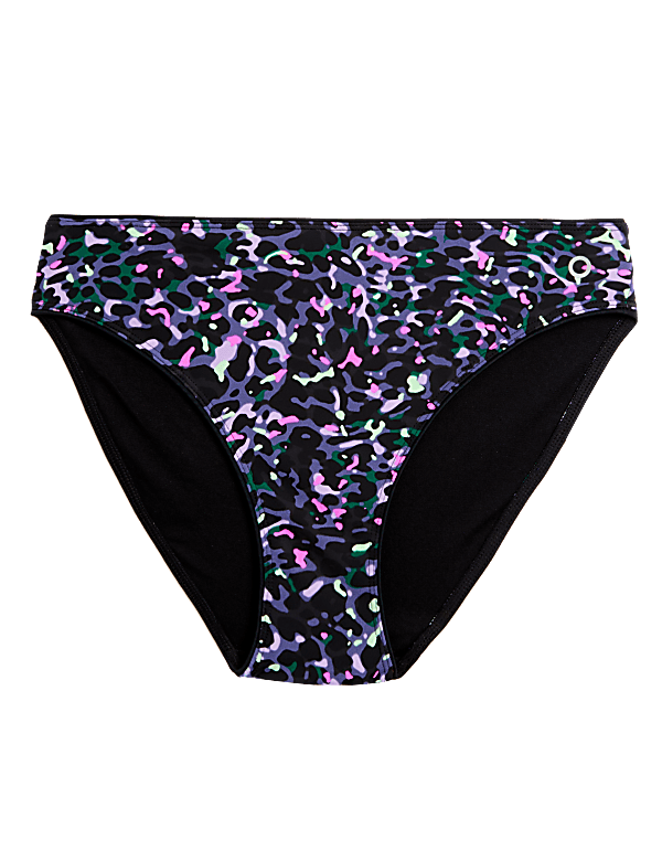 Printed High Leg Bikini Bottoms