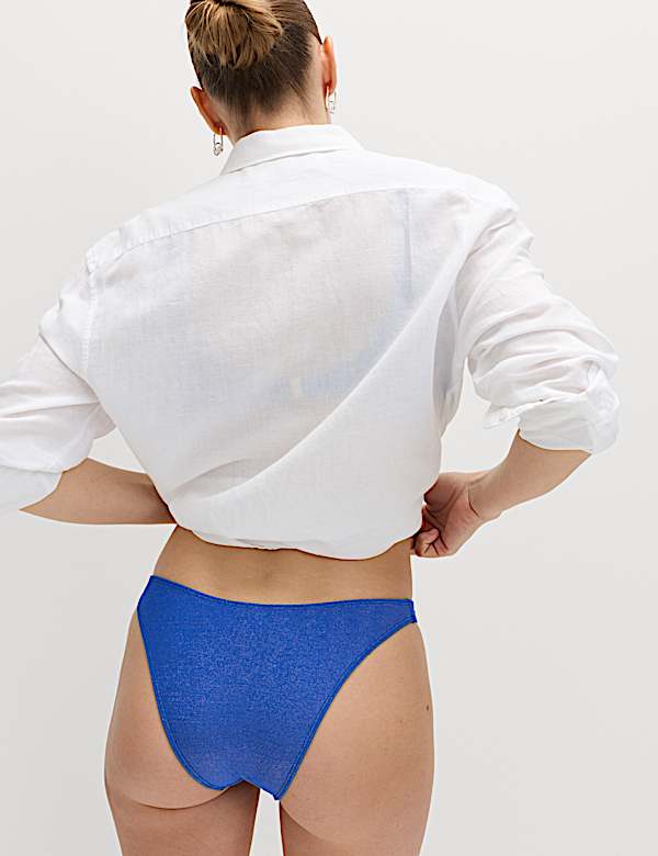 Sparkle High Leg Bikini Bottoms - GR