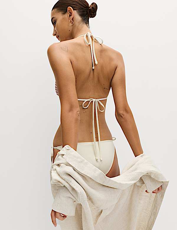 Smocked Triangle Bikini Top - PT