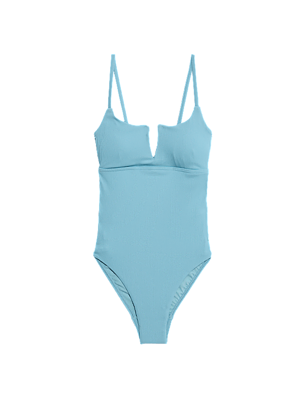 360 Tummy Control Ribbed V-Front Swimsuit