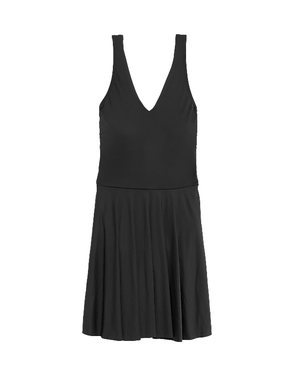 Padded V-Neck Swim Dress