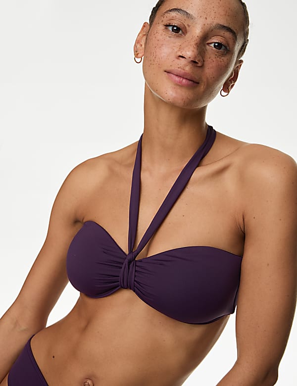 Padded Halterneck Bandeau Bikini Top
