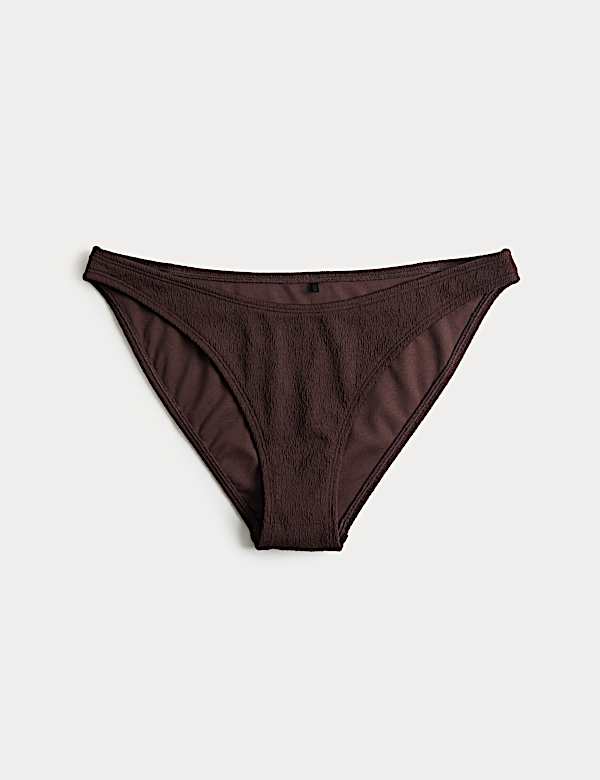 Textured High Leg Bikini Bottoms - JO
